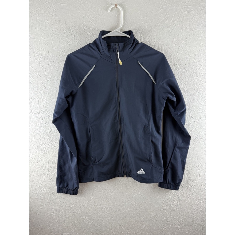 Adidas Navy Blue Zip Up Athletic Jacket, Women's Size S, Mesh Lining